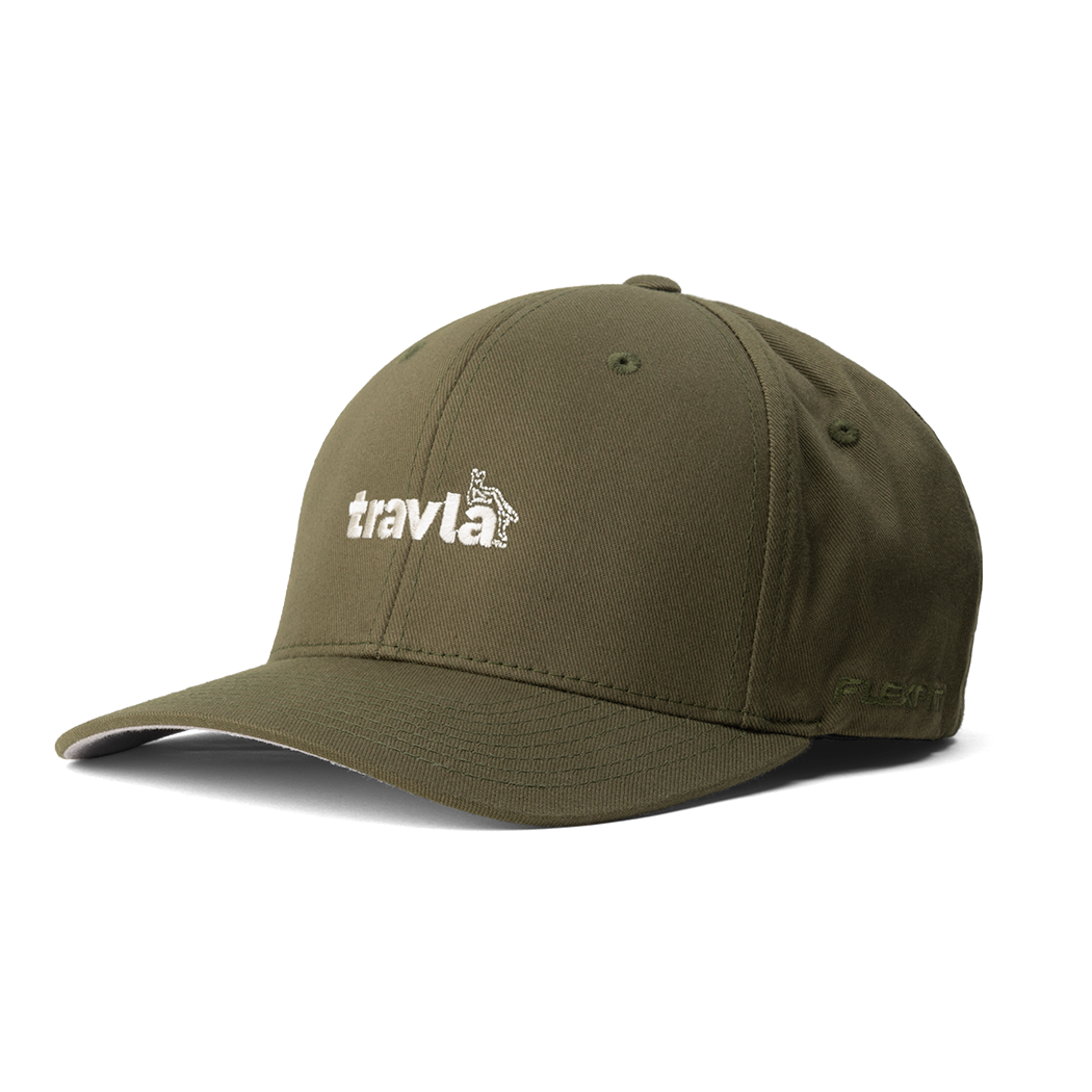 Travla Logo Flexfit Cap Olive Green