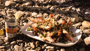 Andy Allen's BBQ Prawns with Salsa Verde