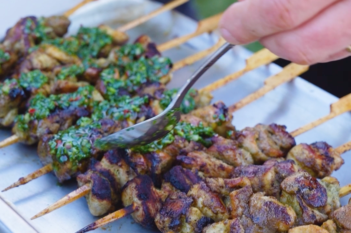 Andy Allen's Jerk Chicken Skewers – Get On The Tongs